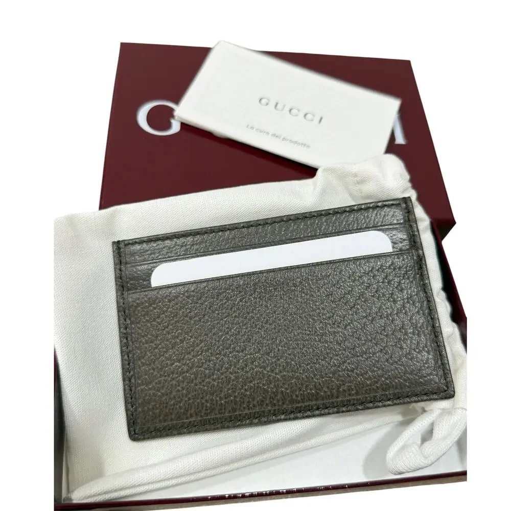 Gucci GG Icon Pink Red Camo Card Holder GG Supreme Wallet NWT Full Set